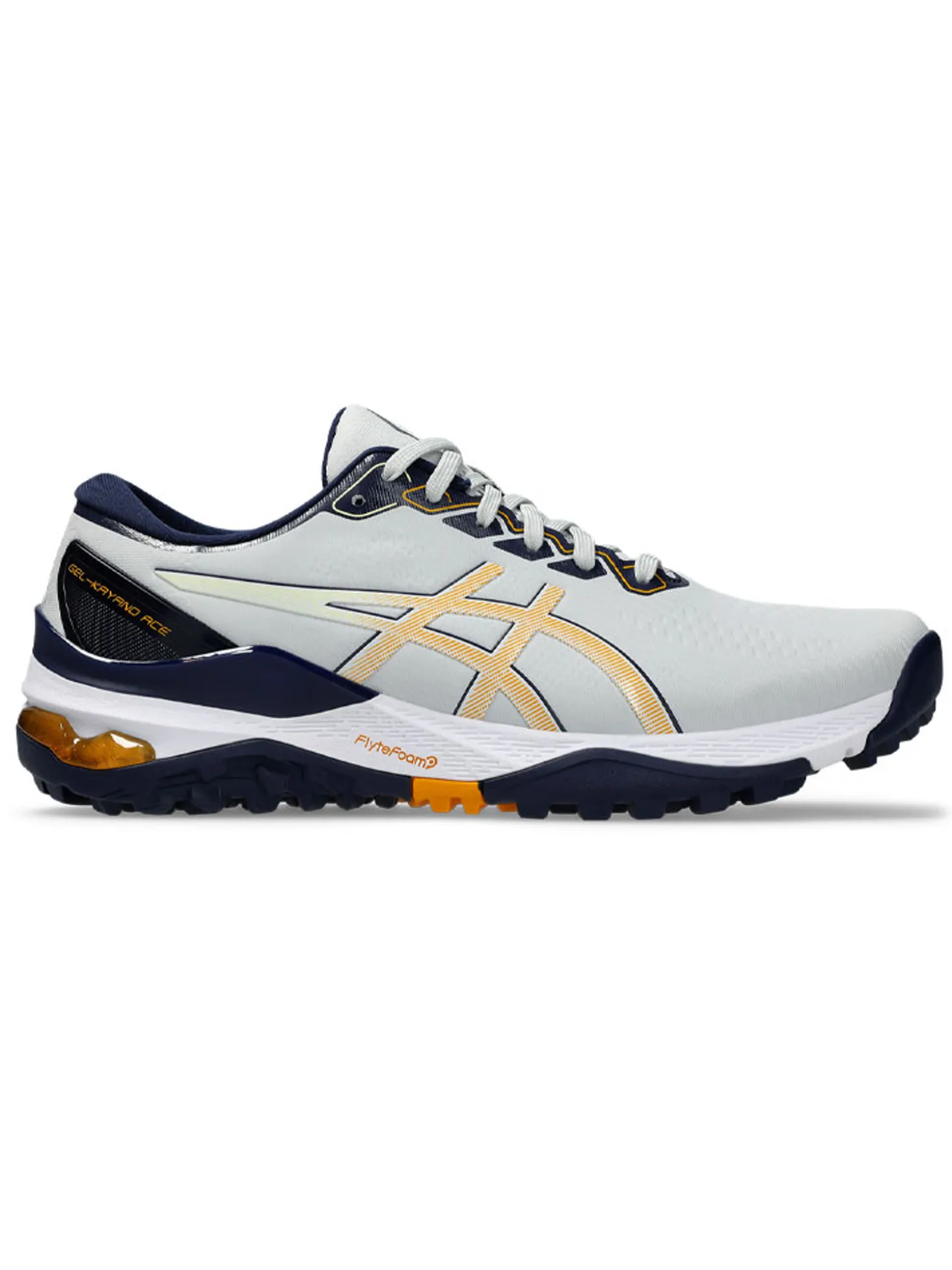 Asics Gel Kayano Ace 2 (Wide Fit) Golf Shoes - Glacier Grey/Amber