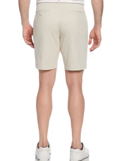 Ben Hogan Active Waistband Flat Front 9-Inch Golf Short - Silver Lining