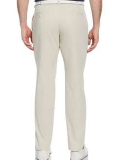 Ben Hogan Active Waistband Flat Front Golf Pant - Silver Lining