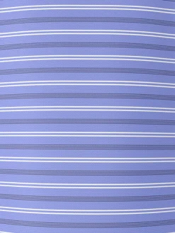 Ben Hogan Birdseye Printed Stripe Polo Shirt - Cornflower Blue