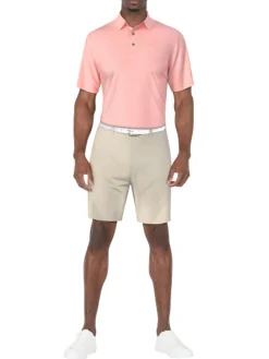 Ben Hogan Fine Line Stripe Polo Shirt - Strawberry Pink
