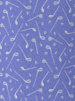 Ben Hogan Heather Golf Club Print Polo Shirt - Cornflower Blue