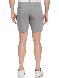 Ben Hogan Performance Flat Front 8-Inch Golf Short - Dark Heather Grey