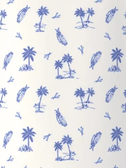 Ben Hogan Tropical Golf Print Polo Shirt - Bright White