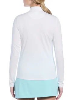 Ben Hogan Women's Solid Sun Protection Long Sleeve Top - Bright White
