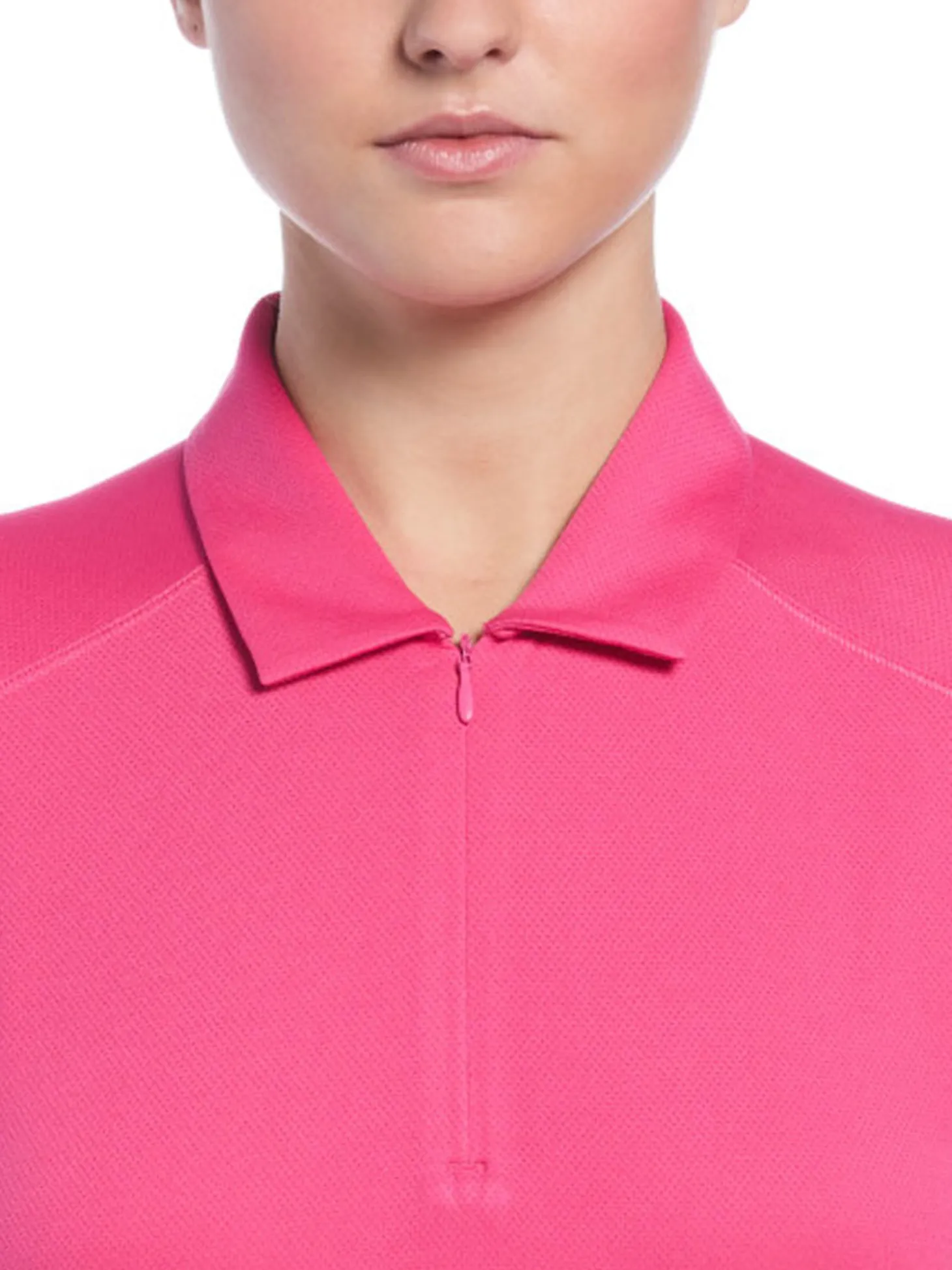 Ben Hogan Women's Solid Ventilation Polo - Fuchsia Purple