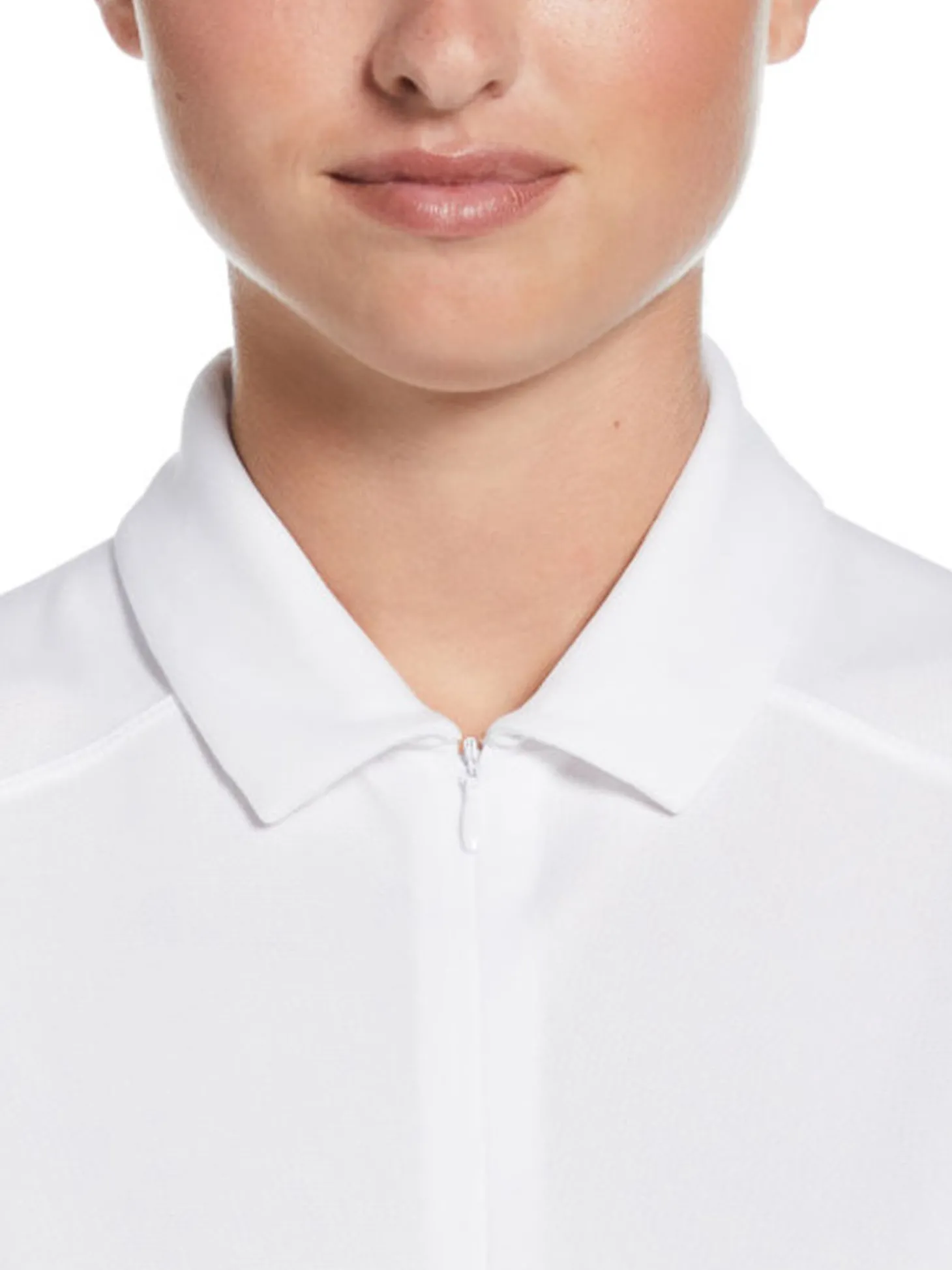 Ben Hogan Women's Solid Ventilation Sleeveless Polo - Bright White