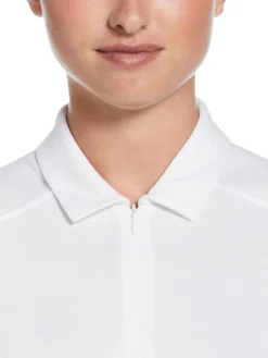 Ben Hogan Women's Solid Ventilation Polo - Bright White