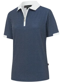 Birdee Sport Women's Cosmic Ambrose Short Sleeve Top - White/Navy