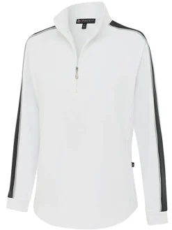 Birdee Sport Women's Linda Long Sleeve Top - White/Black