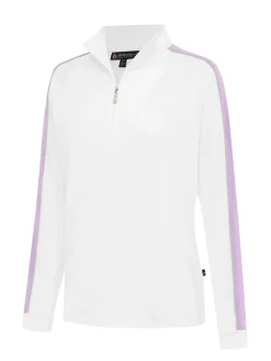 Birdee Sport Women's Linda Relax Long Sleeve Top - White/Lilac