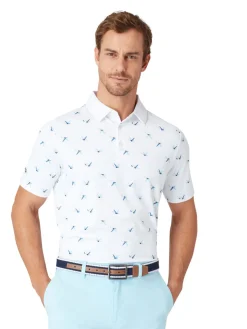 Callaway All Over Birdie Polo - Bright White