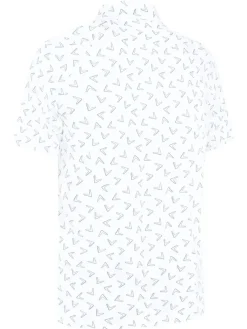 Callaway All Over Large Chev Print Polo - Bright White