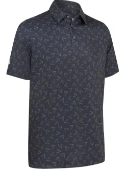 Callaway All Over Large Chev Print Polo - Caviar