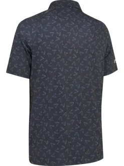Callaway All Over Large Chev Print Polo - Caviar