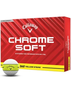 Callaway Chrome Soft 360 Yellow Stripe Golf Balls
