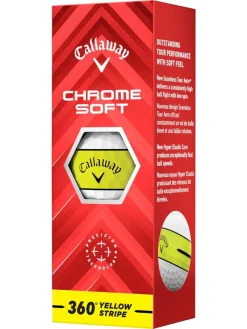 Callaway Chrome Soft 360 Yellow Stripe Golf Balls