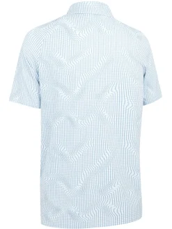 Callaway Gingham Print Polo - Bright White