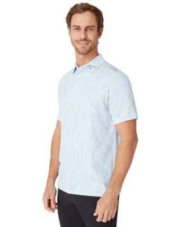 Callaway Gingham Print Polo - Bright White
