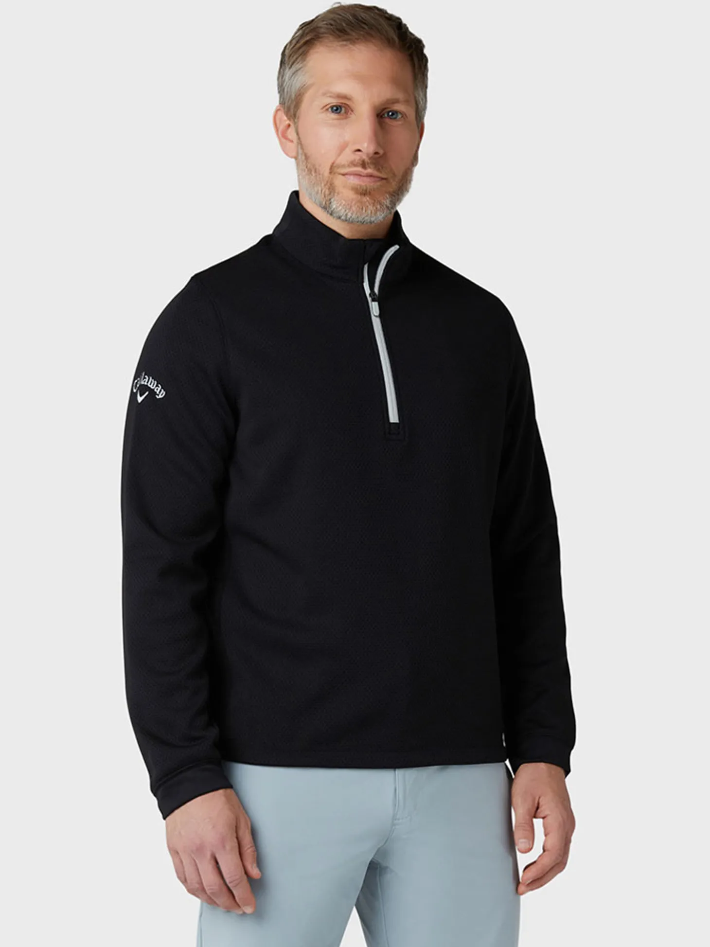 Callaway Hex Fleece 1/4 Zip Pullover - Caviar