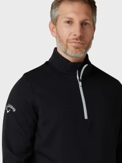 Callaway Hex Fleece 1/4 Zip Pullover - Caviar