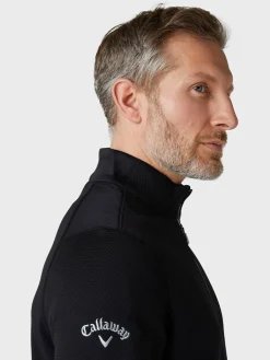 Callaway Hex Fleece 1/4 Zip Pullover - Caviar