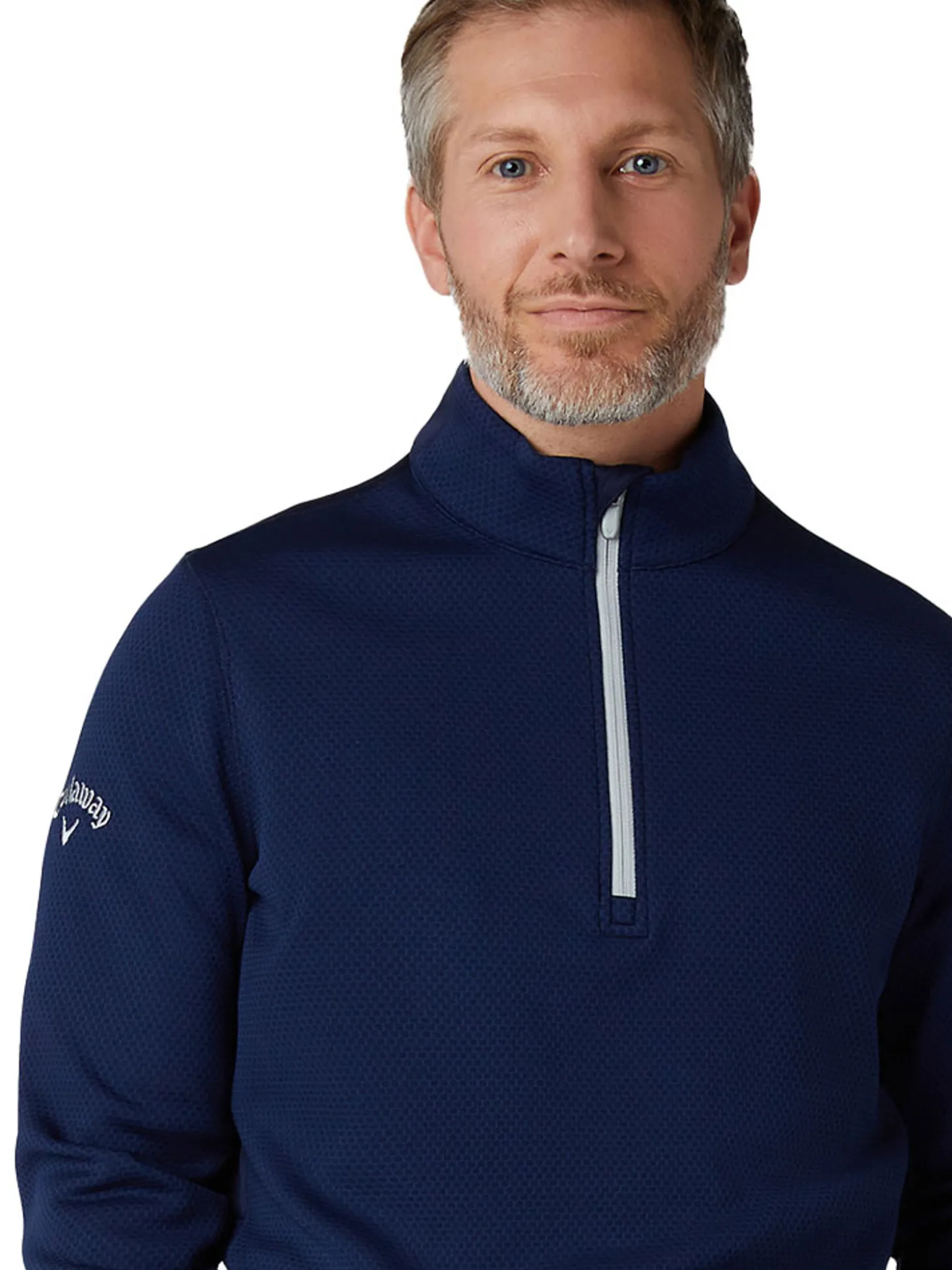Callaway Hex Fleece 1/4 Zip Pullover - Peacoat