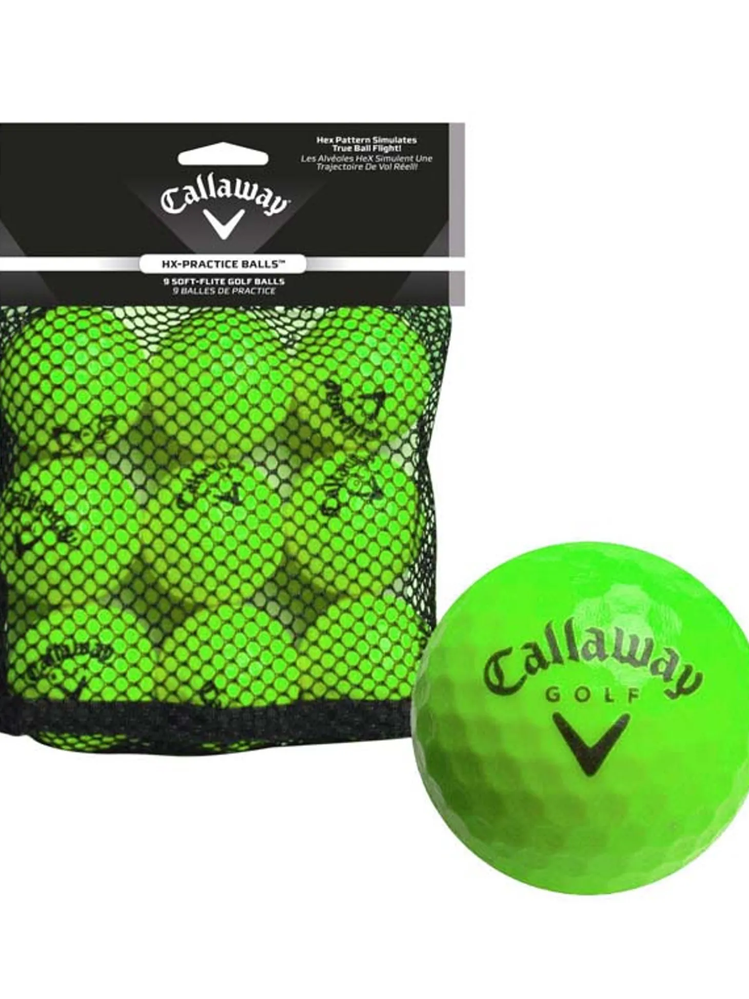 Callaway HX Practice Balls 9 Pack Green