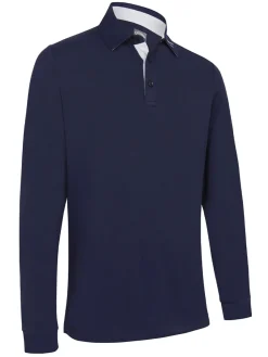 Callaway SwingTech Long Sleeve Performance Polo - Peacoat