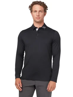 Callaway SwingTech Long Sleeve Performance Polo - Caviar