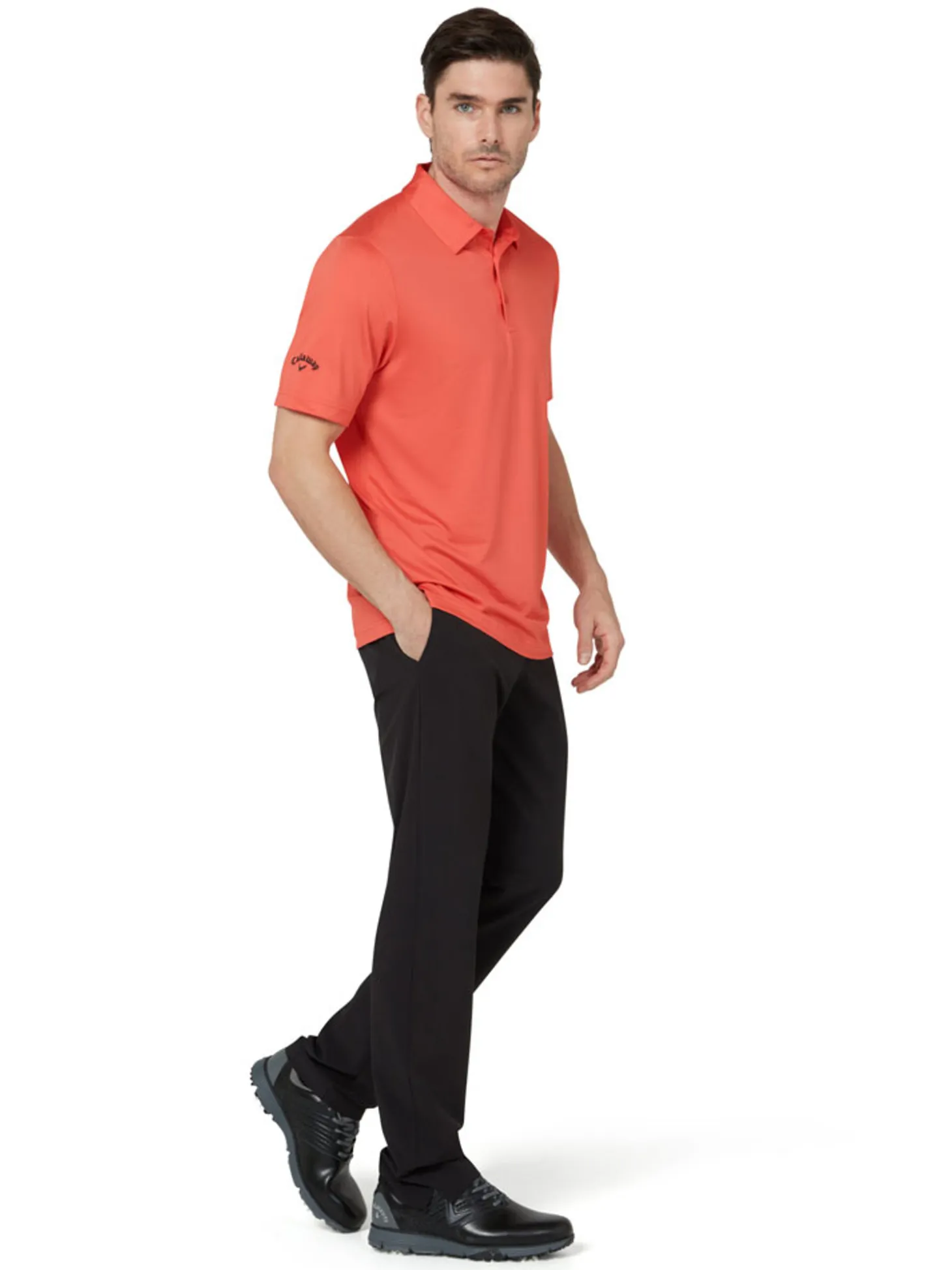 Callaway SwingTech Solid Polo - Spiced Coral