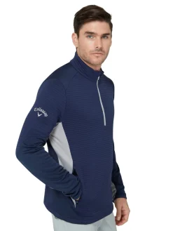Callaway Textured 1/4-Zip Pullover - Peacoat