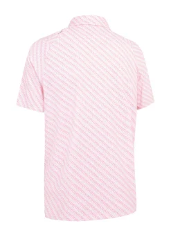 Callaway Twill Print Polo - Strawberry Pink