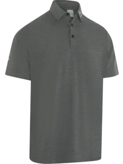 Callaway Ventilated Classic Jacquard Golf Polo - Caviar