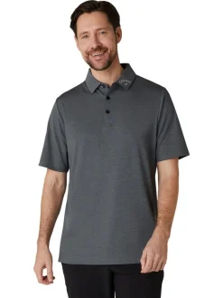 Callaway Ventilated Classic Jacquard Golf Polo - Caviar