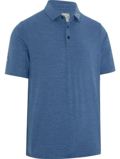 Callaway Ventilated Classic Jacquard Golf Polo - Peacoat