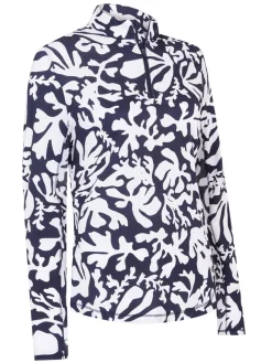 Callaway Women's Abstract Floral Sun Protection Top - Peacoat