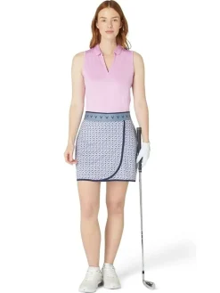 Callaway Women's Chev Geo 17-Inch Wrap Skort - Flint Stone