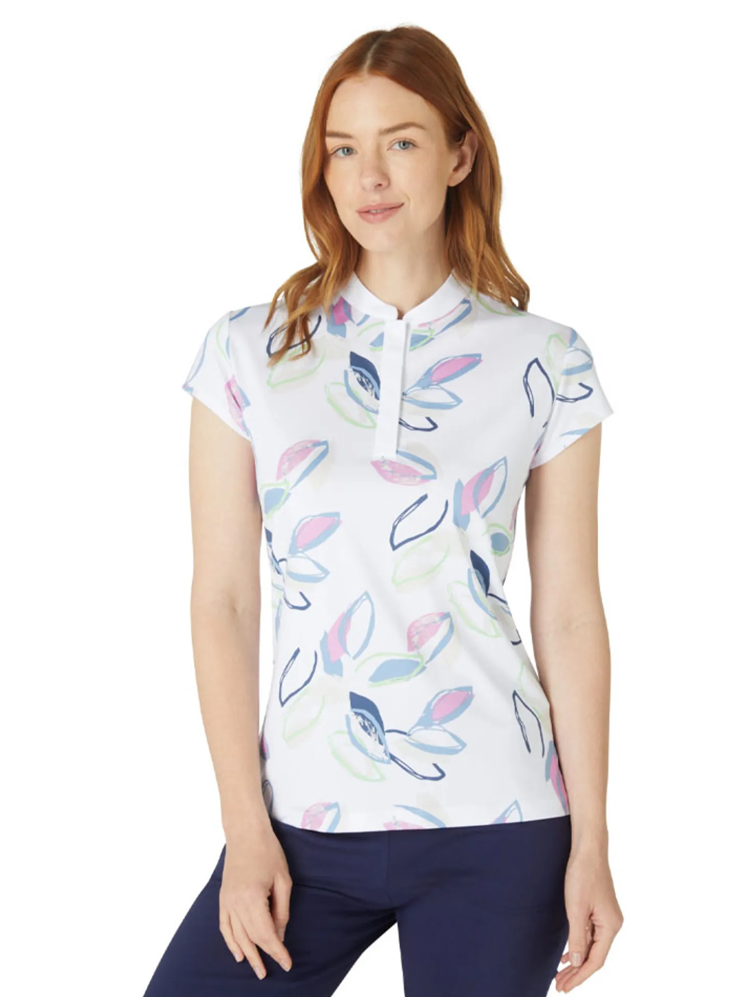 Callaway Women's Linear Petals Polo - Bright White