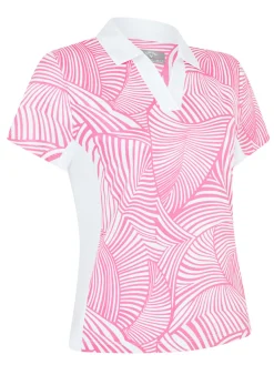 Callaway Women's Stencil Floral Polo - Cheeky Pink