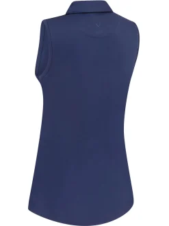 Callaway Women's Tournament Sleeveless Polo - Peacoat