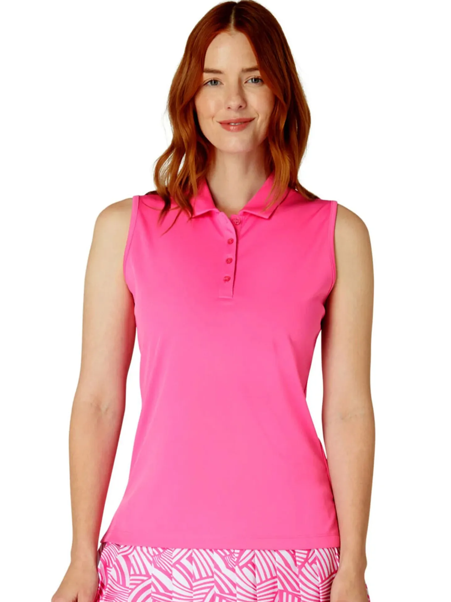 Callaway Women's Tournament Sleeveless Polo - Cheeky Pink