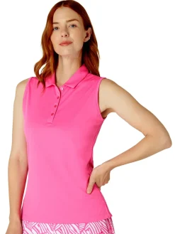 Callaway Women's Tournament Sleeveless Polo - Cheeky Pink