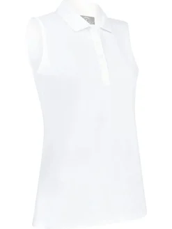 Callaway Women's Tournament Sleeveless Polo - Bright White