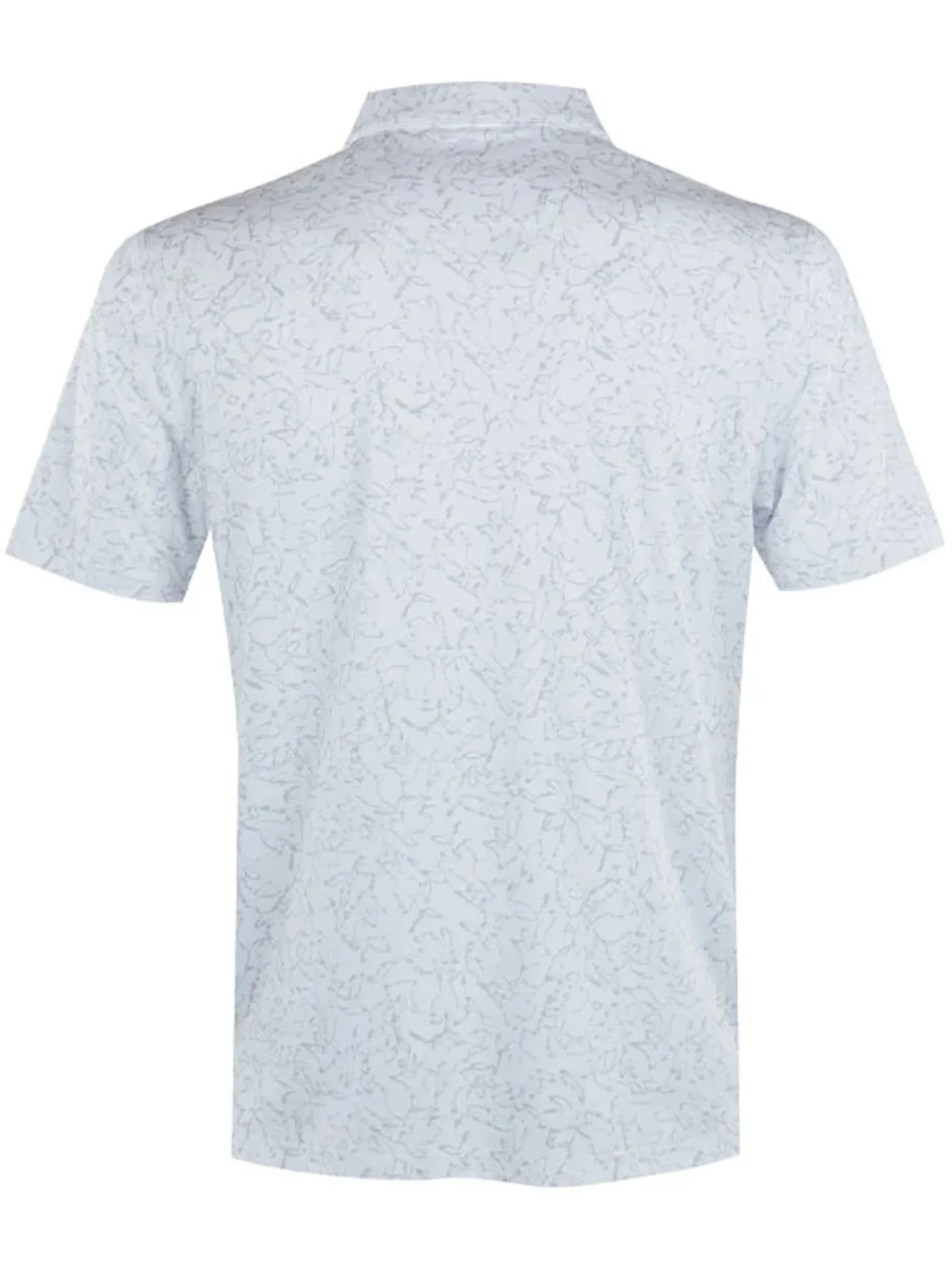 Calvin Klein Abstract Watercolour Printed Polo Shirt - White