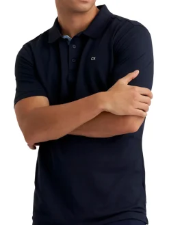 Calvin Klein Cotton Blend Quad Polo - French Navy
