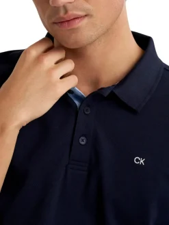 Calvin Klein Cotton Blend Quad Polo - French Navy
