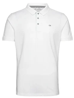 Calvin Klein Cotton Blend Quad Polo - White