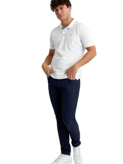 Calvin Klein Cotton Blend Quad Polo - White