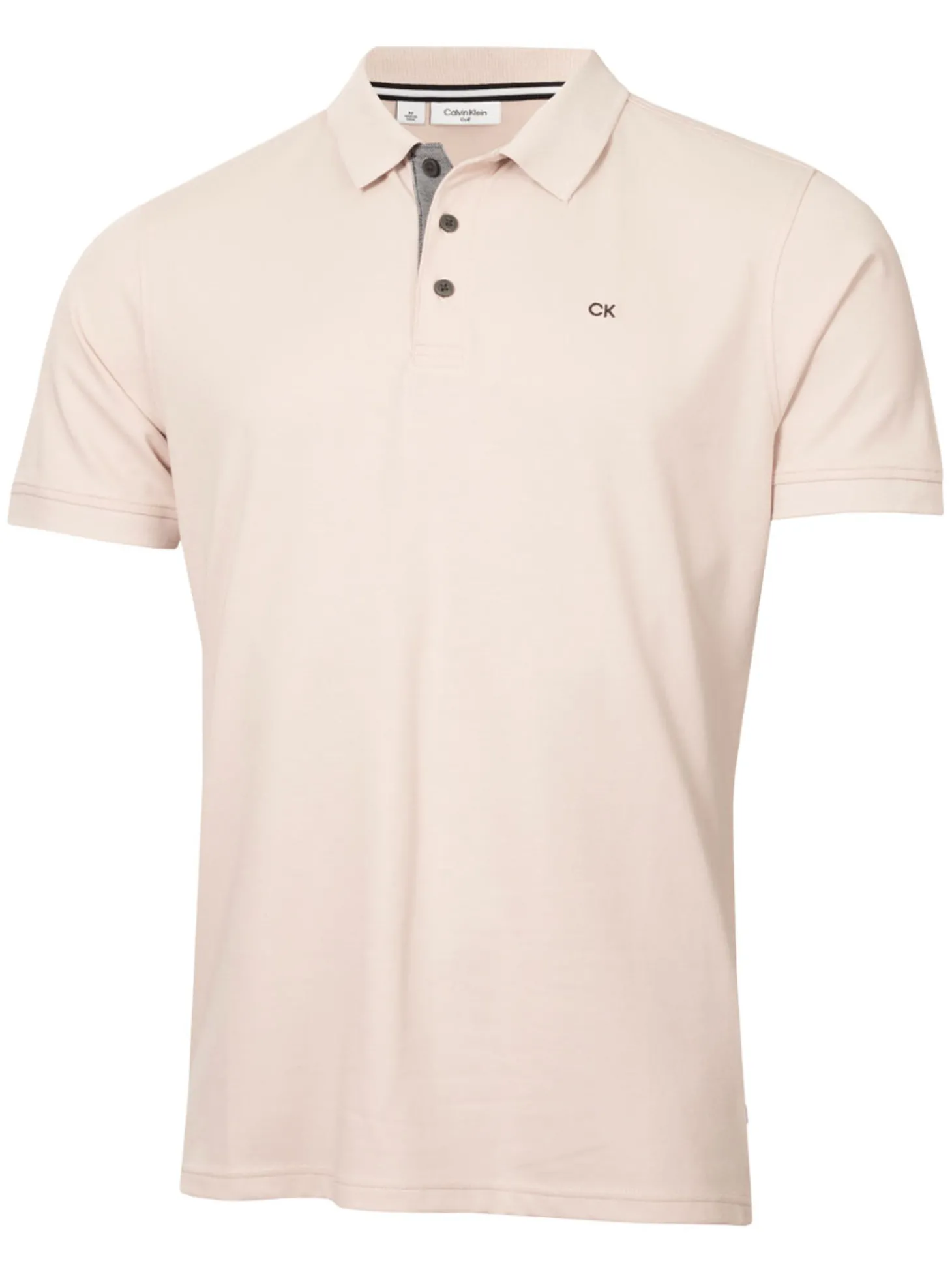 Calvin Klein Cotton Blend Quad Polo - Stone